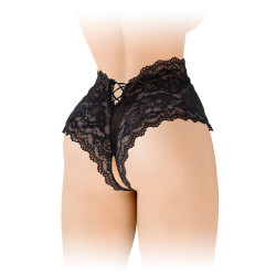 Boxer Julia noir, échancrure sur les fesses.