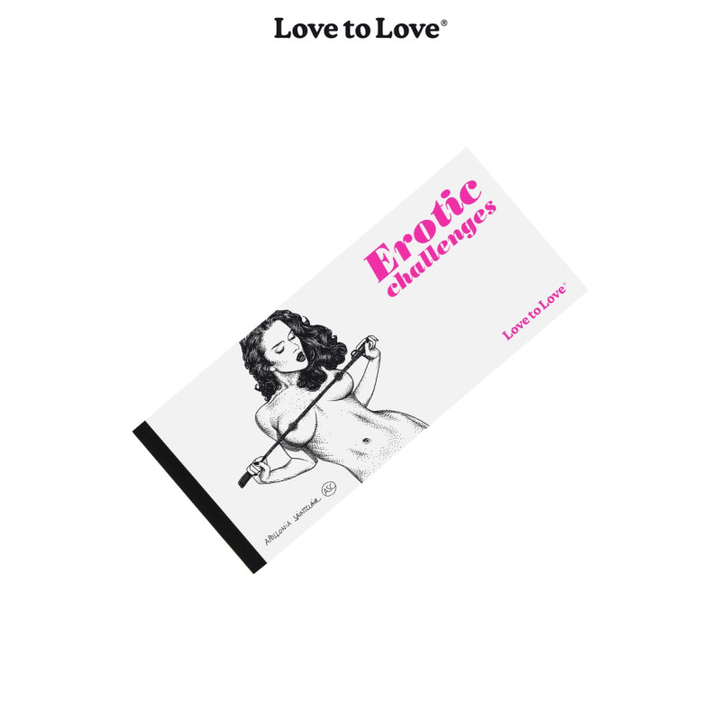 Chéquier Erotic Challenges, couverture frontale inspirée de jeux coquin