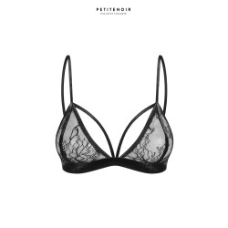 Soutien-gorge triangle dentelle et velours,mini triangles transparents