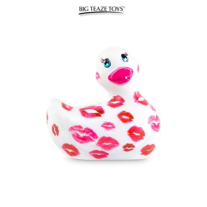 Mini canard vibrant Romance blanc aux baisers roses ludiques