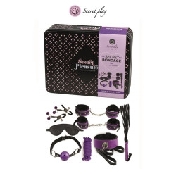 Kit BDSM 8 pièces violet menottes fouet  collier pourpre