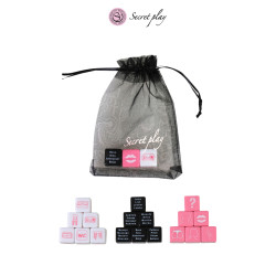 Jeu des gages 3 dés rose noir blanc actions audacieuses