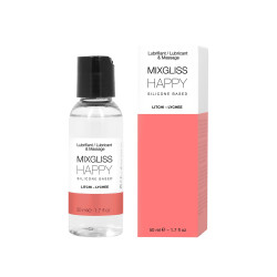 Mixgliss silicone Litchi 50ml huile de massage et fluide lubrifiant intime