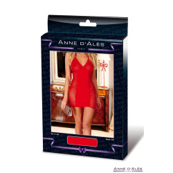 Robe rouge Dernier Tango Anne d'Alès portée, l'allure passionnée et fatale pour une danse inoubliable.