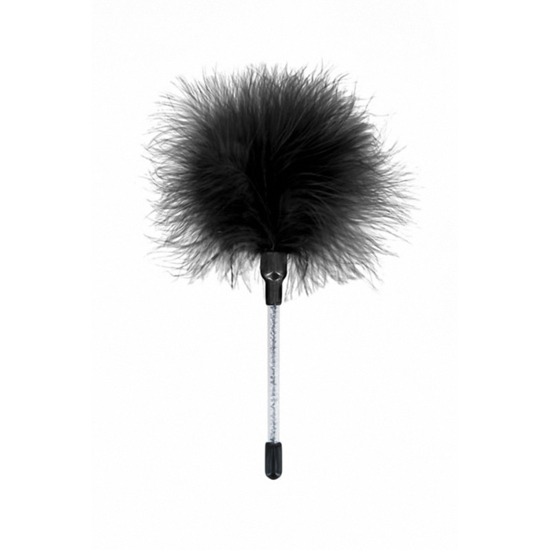 Plumeau à caresses noir pour la calligraphie du frisson sur la peau.