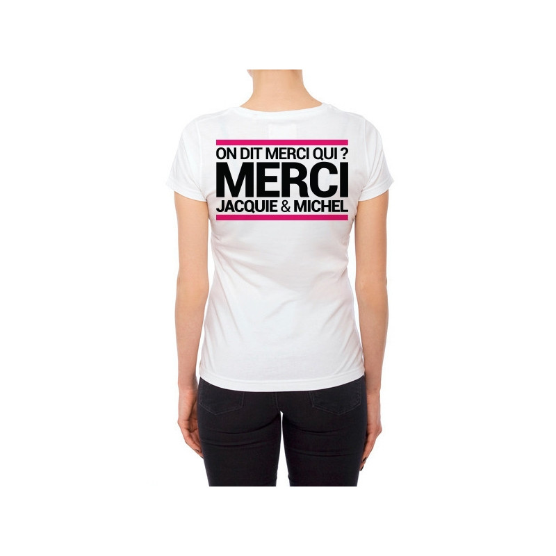 tee-shirt femme cintré met en valeur les formes j&m blanc