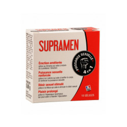 Supramen 10 gélules Aphrodisiaque la formule pour atteindre l'apogée de la virilité masculine.