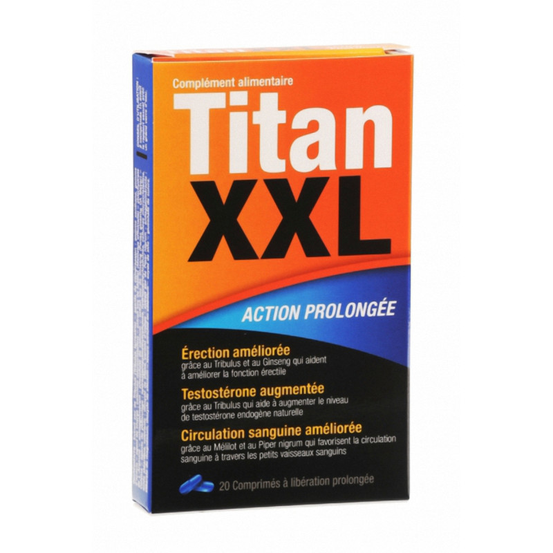Titan XXL 20 comprimés stimulant sexuel de Labophyto, pour l'endurance d'une force monumentale.