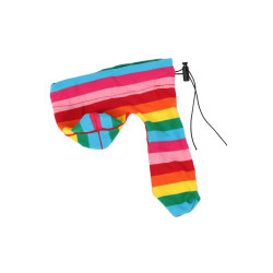 Cache-sexe multicolore La touche finale de la fête.