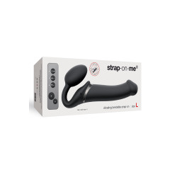 Strap-on-me Vibrant Noir L, étanche pour jeux aquatiques intimes.