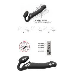 Strap-on-me Vibrant Noir M, stimulation ciblée point G, clitoris et point P.