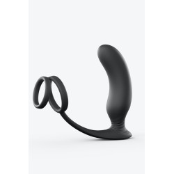 Stimulateur de prostate + cockring Double game double anneau