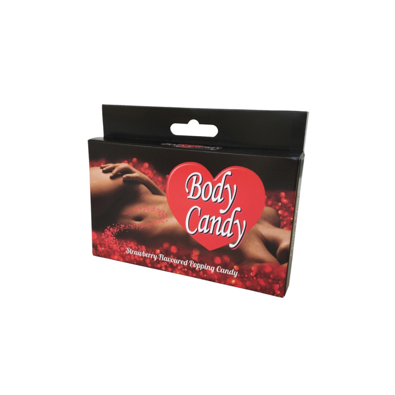 Bonbons pétillants Body Candy pour plaisir gustatif,poudre sucrée à la fraise