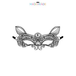 Loup broderie souple Pleine Lune, masque délicat avec petites oreilles de chat