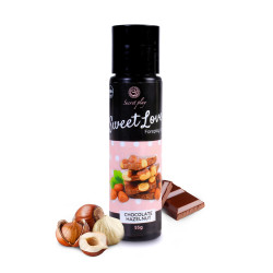 Lubrifiant comestible chocolat noisette 60 ml, ambiance intime avec notes sucrées et douces