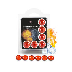 6 Brazilian Balls effet chaud & froid procurant fraîcheur puis chaleur lors des jeux érotiques