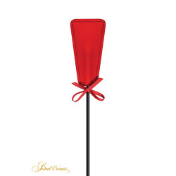 Tapette à pompon rouge Sweet Caress, côté punition et côté caresse
