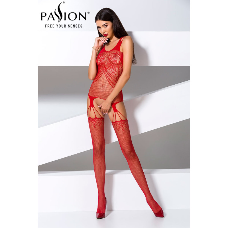 Combinaison BS070 Rouge, tenue complète sexy, idéale pour soirée ou club