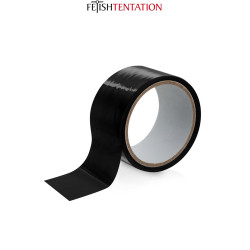 Ruban de soumission noir 15 m, accessoire bondage auto-fixant sans résidu