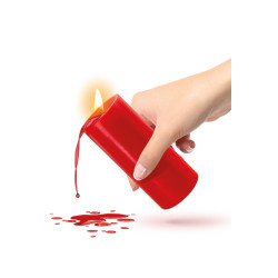 Bougie rouge spéciale, gouttes chaudes pour scénarios de domination et plaisir