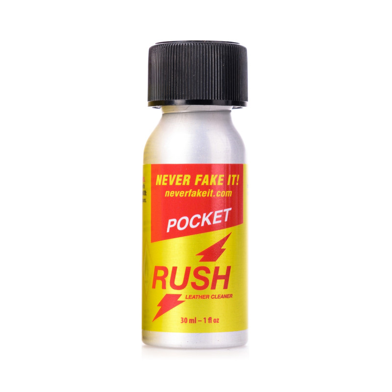Poppers Rush Pocket 30 ml, flacon aluminium sécurisé, effet puissant et rapide