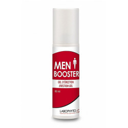 Gel érection Men Booster en flacon 60 ml, conçu pour améliorer la qualité des érections avant l’acte
