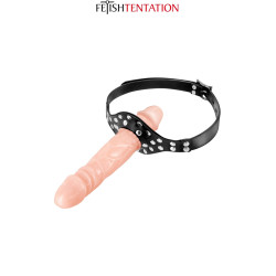 Bâillon double gode Fetish Tentation, accessoire BDSM au design innovant et audacieux