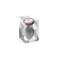 Plug bijou silicone noir L Hidden Eden dans sa boîte transparente, format large visible