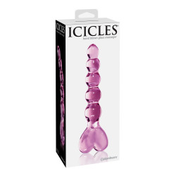 Gode Icicles No 43 en verre borosilicate, stimulation vaginale ou anale grâce à sa forme ergonomique et sa base sécurisée