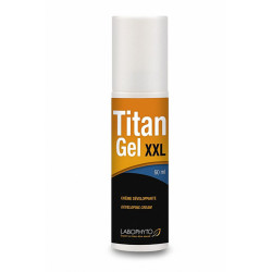 Titan gel XXL 60 ml posé sur une surface élégante, reflétant une ambiance raffinée et moderne