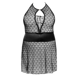 Nuisette Rhiannon Anaïs détail sur la dentelle florale délicate ornant le décolleté