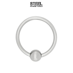 Anneau de gland Steel Power Tools, acier inoxydable avec boule stimulante