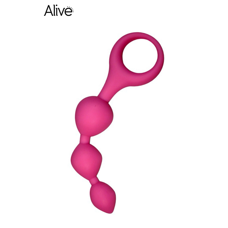 Plug anal Triball rose Alive, mini chapelet flexible à 3 perles de tailles croissantes