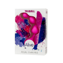 Plug anal Triball rose Alive, dimensions 15 cm longueur, 3 cm diamètre maximum