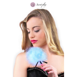 Plumeau 18 cm bleu Secret Play, design léger, plumes colorées et prise en main confortable