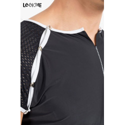 tee shirt mode homme contrastes boutons pression