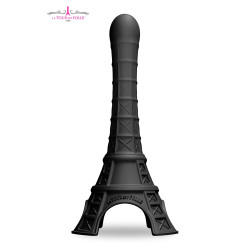 Gode La Tour Est Folle noir, objet reconnaissable, silhouette évoquant une icône parisienne en coloris foncé.