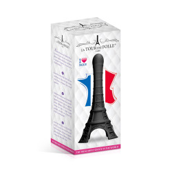 Gode La Tour Est Folle noir, création noire, forme rappelant  inspiré d’un monument emblématique, revisité en version noire.