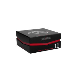 Cage de chasteté 11,5 cm avec plug ManCage 11, vue rapprochée sur la cage et le plug pour jeux prolongés.