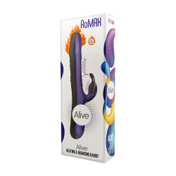 AliveVibro Rabbit va et vient Romax Alive, design ergonomique, sensations ciblées sur zones intimes presentation dans sa boite