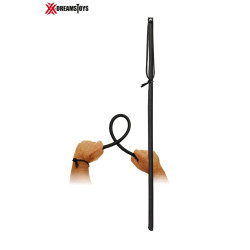 Canne BDSM flexible XXX Dreamtoys, baguette gainée de cuir nappa, 65 cm.