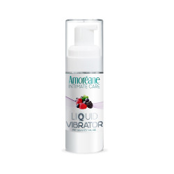 Lubrifiant stimulant Baies Rouges 30ml Amoreane Med, le flacon avec son illustration de baies.