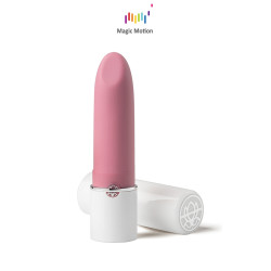 Mini vibro connecté Magic Lotos Magic Motion, l'objet fermé dans son format de rouge à lèvres.