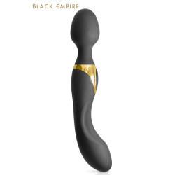 Vibromasseur wand 2 en 1 My Goddess Black Empire, la tête de massage souple et flexible.