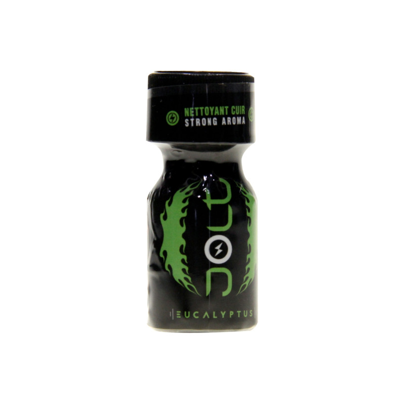 Poppers Jolt Black Eucalyptus 10ml, le flacon de 10ml de l'arôme parfumé.