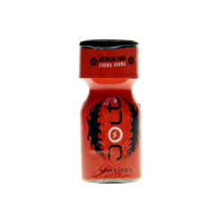 Poppers Jolt Red Framboise 10ml, la fiole de 10ml contenant l'arôme de framboise.
