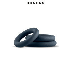 Kit de 3 anneaux de pénis - Boners Trois anneaux silicone doux.