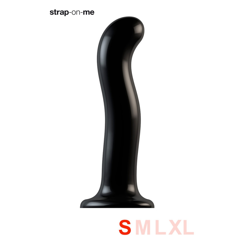 Dildo point P et G taille S - Strap On Me Présenté droit sur fond blanc, montrant sa forme.