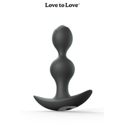 Plug anal vibrant Twinny Bud noir, duo de perles vibrantes pour intensité réglable et confort optimal.