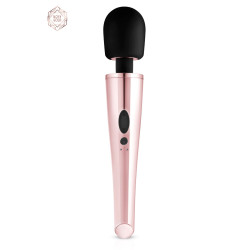 Vibromasseur Wand Massager Rosy Gold, tête vibrante flexible en silicone et moteur puissant.